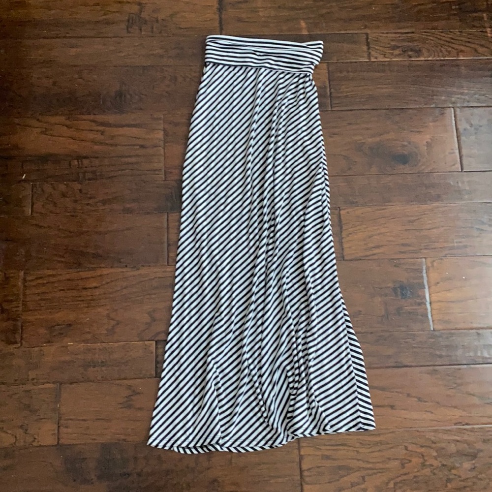 Black and White Maxi Skirt